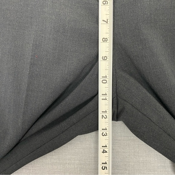 Marks & Spencer Dress Pants Womens Sz 12 Long Charcoal Grey Straight Leg Trouser - Picture 9 of 11